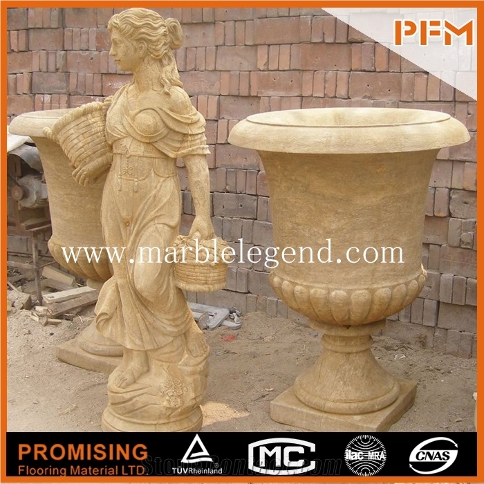 Stone Marble Flower Pot,New Design Marble Flower Pot