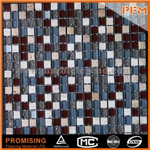 Tumble River Stone Mosaic Strip Crystal Mosaic Tiles,Border Tiles,Glass Mix Stone Mosaic
