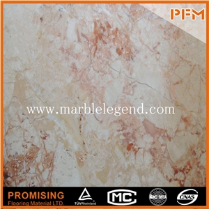 Turkey Rosalina Multi Beige with Pink Marble Slabs & Tiles, Wall Covering, Stair, Skirting, Cladding, Cut-To-Size for Floor Covering, Interior Decoration, Wholesaler
