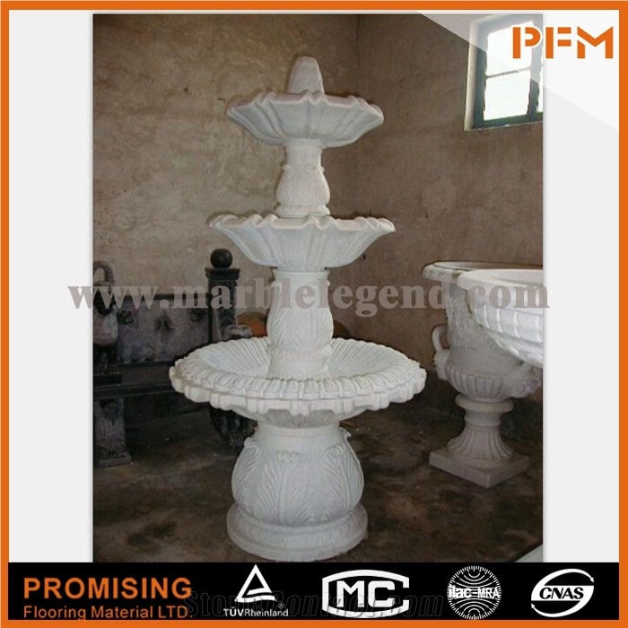 Volakas Marble Nature Wholesale Hand Carved Outdoor Fountain Flower