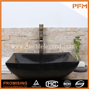Wash Basin Round Luxury Blasck Granite Sink,Custom Size Natural Stone Sink