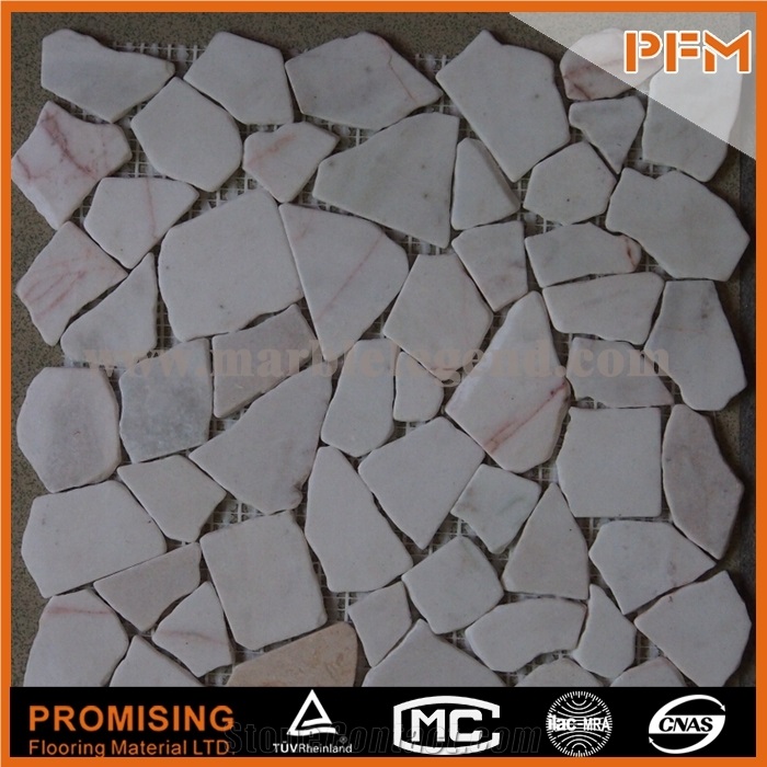Wear-Resistance Round Marble Stone Mosaic,Gold and Silver Square China Metal Factory Matt Metallic Stone Mosaic