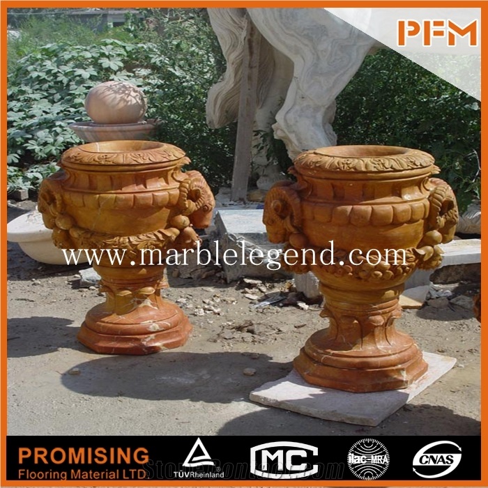 Western Style Large Stone Flower Pots for Garden Decoration