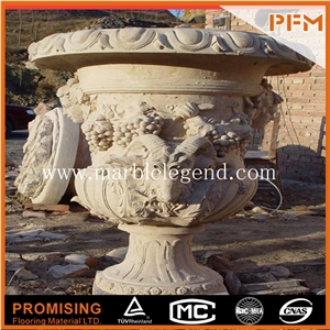 Western Style Large Stone Flower Pots for Garden Decoration