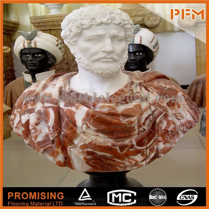 White and Red Marble Sculptured Statue /Western/European Customized Figure Human/ Hand Carving