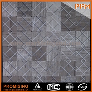 White Color Black and Gray Frosted Crystal Mix Pattern Stone Mosaic