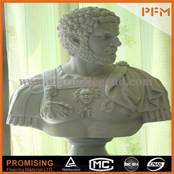White Marble Bust Sculptured Statue /Western/European Customized Figure Humanl/ Hand Carving