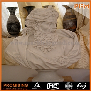 White Marble Bust Sculptured Statue /Western/European Customized Figure Humanl/ Hand Carving
