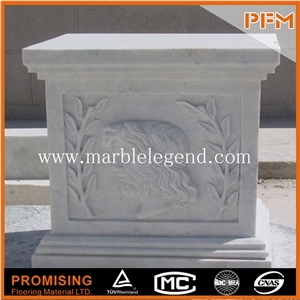 White Marble Decorative Gate Pillar Column