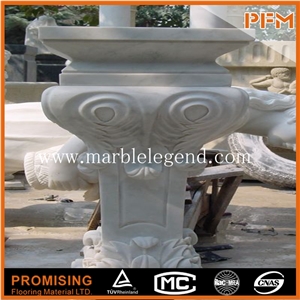 White Roman Pillar Design Decoration Marble Column