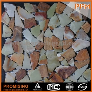 Wholesale Cheap Price Waterjet Multicolor Natural Stone Travertine Mosaic for Sale