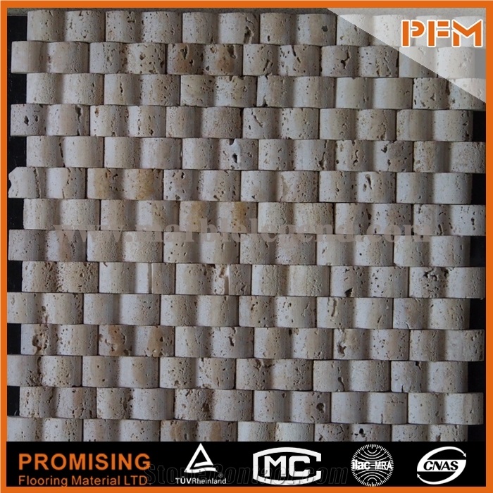 Wholesale Cracked Glass Mixed Stone Mosaic for Home & Hotel & Villa, Stone Mosaic, China Multicolor Mosaic Tiles with Mesh-Back, White Wood Mosaic Tile
