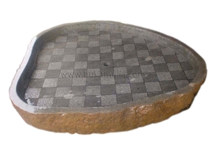 Indonesia Natural Grey Riverstone Shower Tray