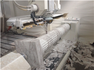 Columns on the the Machine Tool with Cnc Volakas Marble