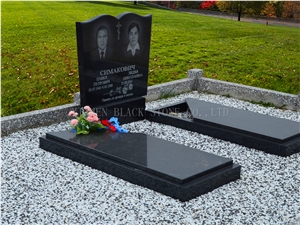Shanxi Black Granite Double Monuments,Family Tombstones,Memorials,Headstones,Gravestone