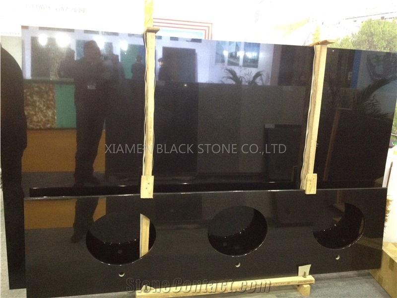 Shanxi Black Granite Slabs & Tiles for wall tiles,floor tiles,countertop & vanity tops, China Black / Abosolute black Granite