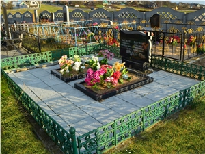 Shanxi Black Granite Tombstones & Monuments,Black Granite Gravestone,Black Granite Double Monuments,Russia Style,Western Style