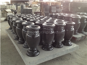 Shanxi Black Granite Vases & benchfor Monuments and Tombstones