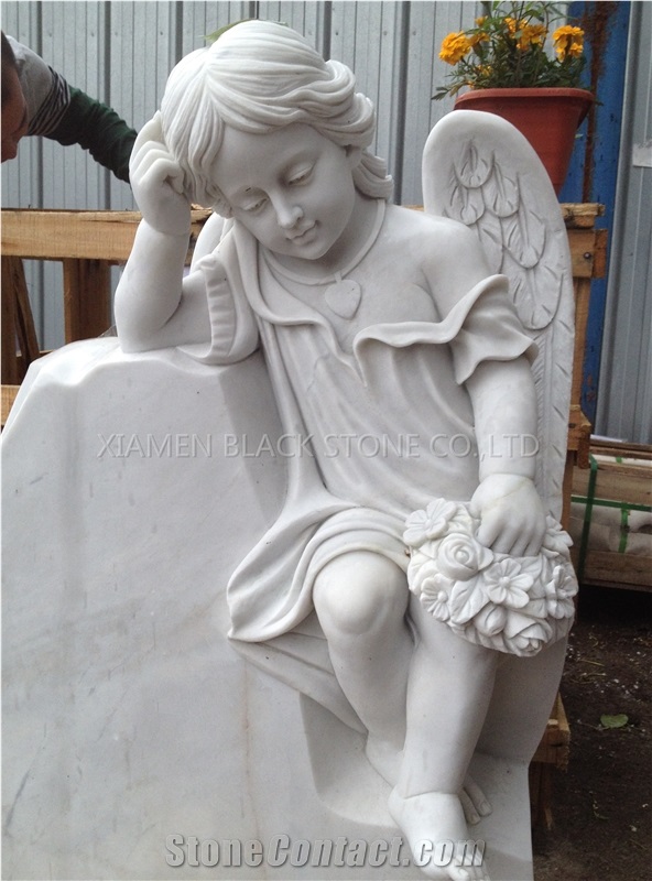White Marble Angel Tombstones,Monuments,Headstones and Gravestone,Russia/Europe/America Style