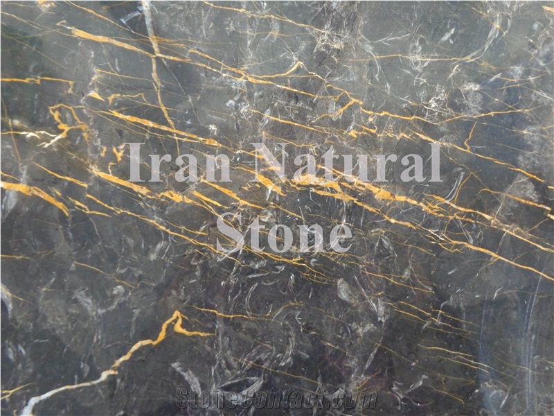 Golden Black Marble Tiles & Slabs, Black Marble Wall Covering Tiles Of Iran