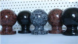 Balls from Granite Grey Ukraine, Maple Red and Gabbro