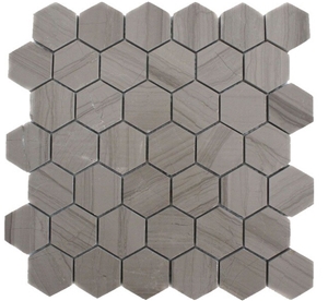 Athen Grey Marble Hexagon Mosaic Tile,China Grey Marble, Decorative Marble Tile, Beige Marble Floor Tile, Wall Decor Mosaic