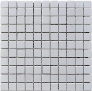 Thassos White Square 1x1 Mosaic Tile, Danba White Marble Polished Mosaic, White Floor Marble Tile, Polished Wall Decor, Natural White Wall Panels