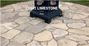 Light Limestone Patio Flagstone Pavement