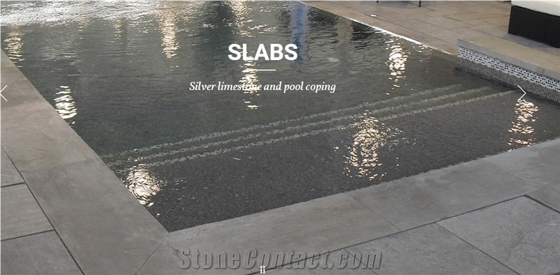 Silver Limestone Swimming Pool Pavers, Coping
