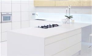 Sky White Solid Surface Kitchen Countertops
