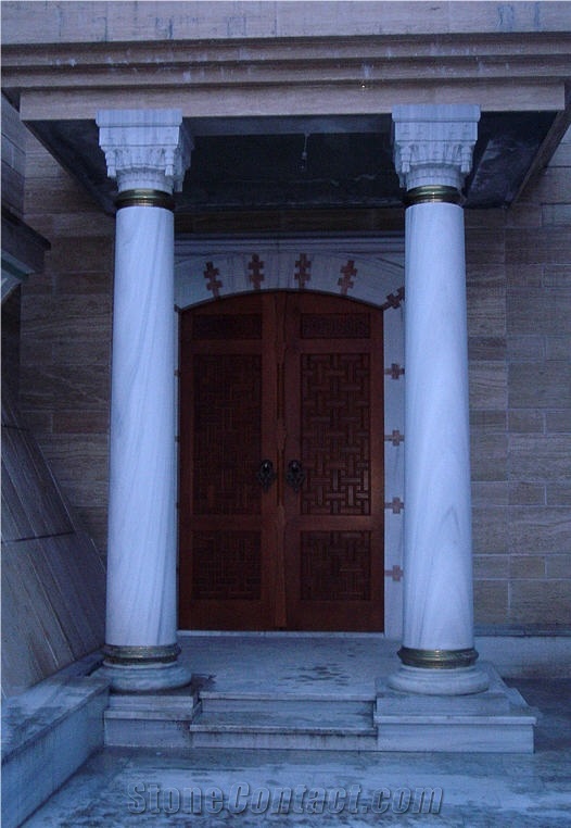 Marmara Extra White Marble Mosque Column