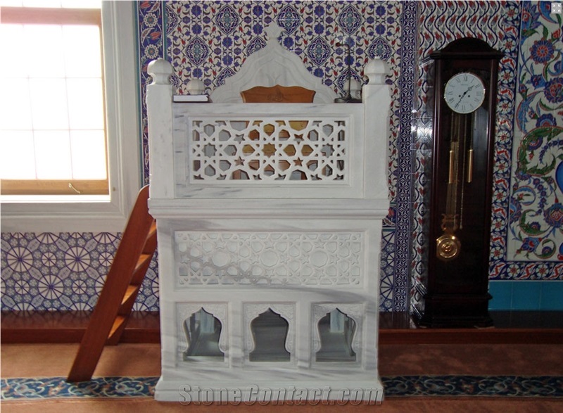 Mosque Sermons Chairs with White Marble
