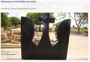 Premium Black Granite Tombstone