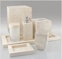 Ziarat White Marble Bath Accessories