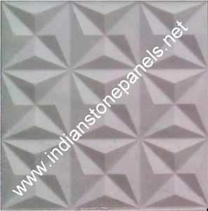 Cnc Wall Panels, White India Marble Wall Panels