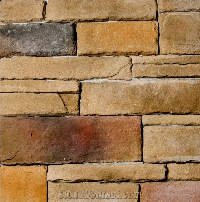 Heritage Drystack - Catawba Dry Stack Stone Veneer, Beige Sandstone Cultured Stone