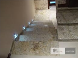 Ivory Gold Granite Staircase, Beige India Granite Stairs & Steps