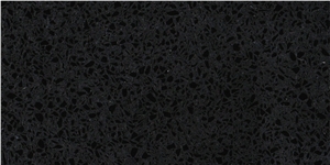 Black artificial quartz Space Black Quartz Stone Nv606