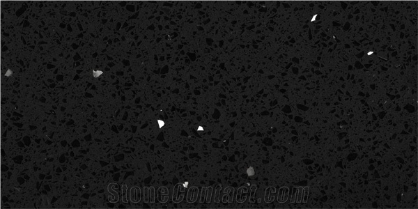 Black Quartz Slab Starry Night Quartz Stone Nv3080