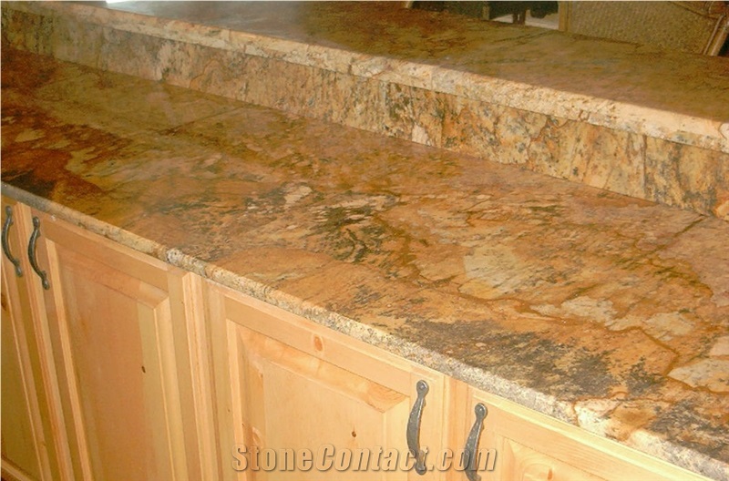 Golden Beach Granite Kitchen Countertop
