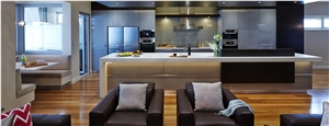 Engineered Quartz Stone Kitchen Countertops, White Quartz Kitchen Countertops