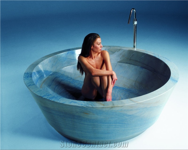 Azul Macaubas Quartzite Bath Tub
