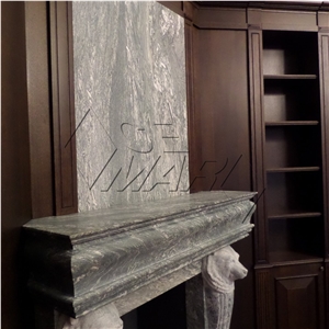 Cipollino Cardoso Marble Hand Carved Fireplace