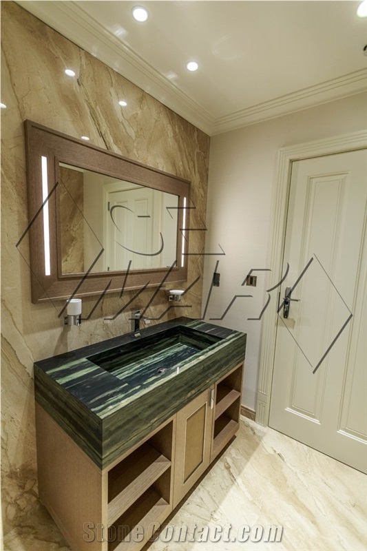 Verde Bamboo Quartzite Bathroom Custom Vanity Top