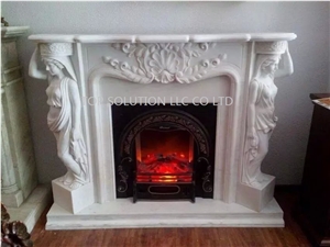 Travertine Fireplace
