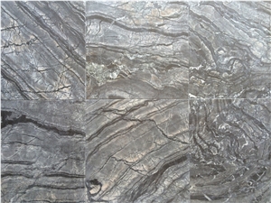 Ancient Wooden Marble Slabs Tiles Cut to Size for Wall Cladding Panel, Black Wood Vein Marble Polished Interior Stones