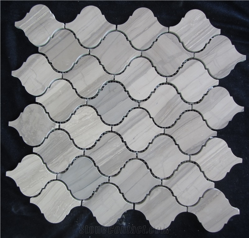 Grey Wooden Vein Mosaic Pattern Tiles,Wood Grain Marble Wall Bathroom Floor Mosaic Tile Interior Stone