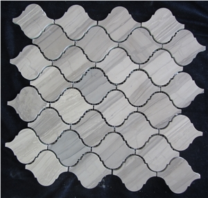 Grey Wooden Vein Mosaic Pattern Tiles,Wood Grain Marble Wall Bathroom Floor Mosaic Tile Interior Stone