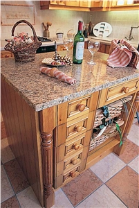 Giallo Fiorito Granite Kitchen Countertops