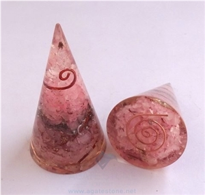 Orgonite Rose Quartz Cone Orgone Pink Quartz Cone Healing Crystals